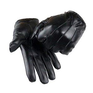 Mens Leather Touchscreen Gloves Winter Warm Driving Running Cycling